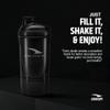 ASIAN HDPE AMB-07 Gym Shaker Bottle, Shakers For Protein Shake With 2 Storage Compartment Gym Protein Shaker For Workout, 700 Ml, Black view 2