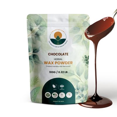 Ayurtatvam Natural Wax Powder for Women 100 g Chocolate Hair Removal Wax Powder | For Hands, Legs, Underarms, Bikini Area | Suitable for All Skin Types