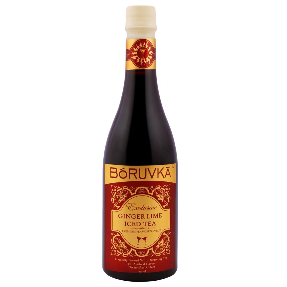 Boruvka - GINGER LIME ICED TEA Syrup, 750ml, No Artificial Flavours, No Artificial Colours
