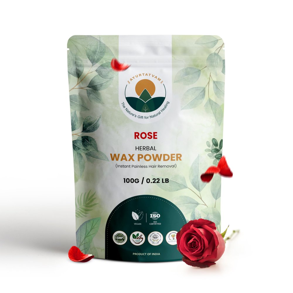 Ayurtatvam Natural Wax Powder for Women (100 G (Pack of 1), Rose)