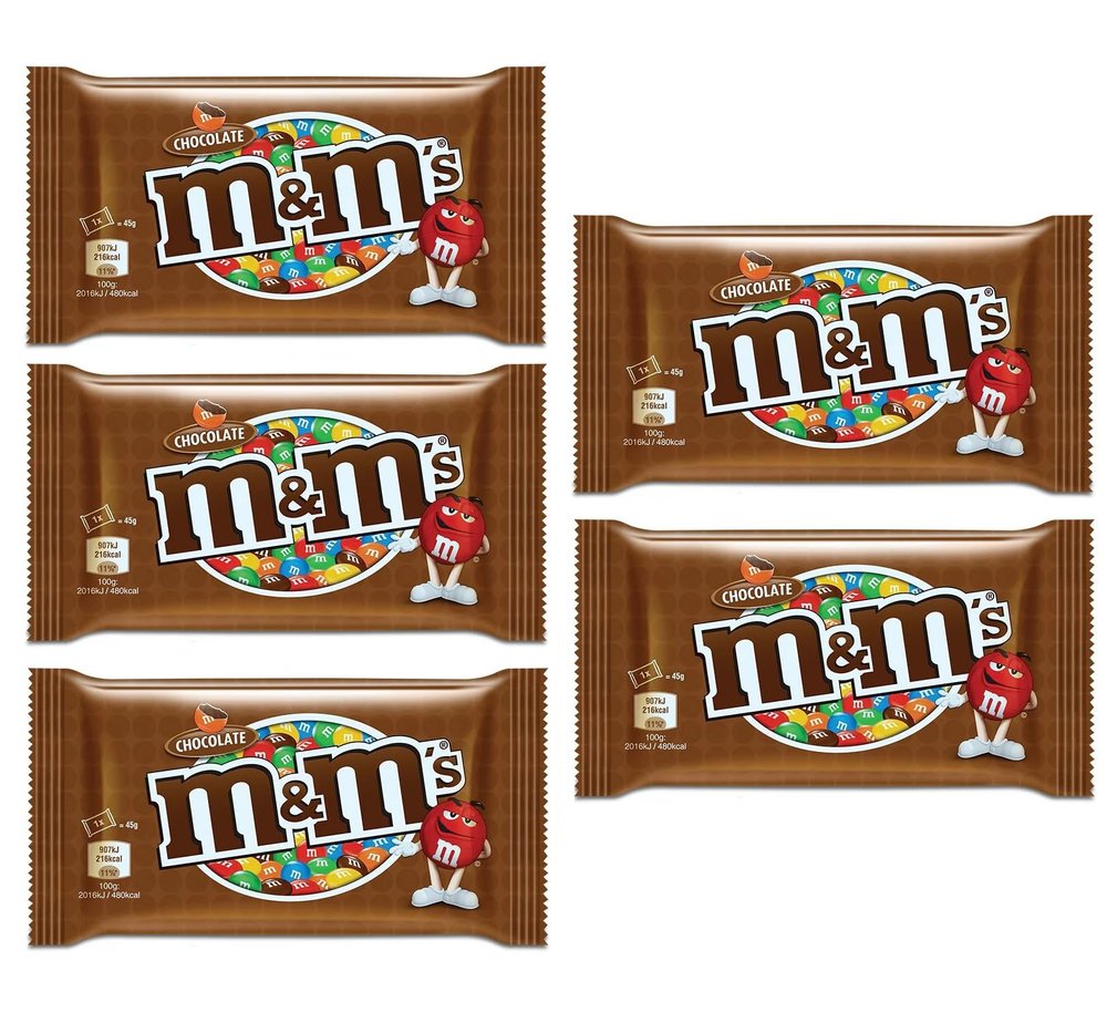 M&M Milk Chocolate Candy 45g (Pack of 5) | Imported Chocolate