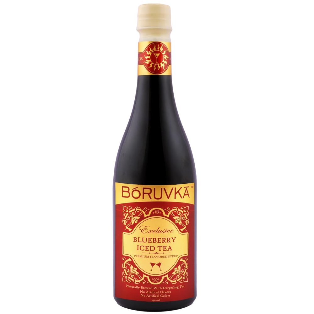 Boruvka - BLUEBERRY ICED TEA Syrup, 750ml, No Artificial Flavours, No Artificial Colours