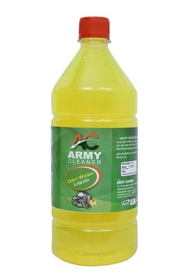 Army Cleaner Dish Wash Liquid - 1 Litre | Powerful Grease Cutter | Long-Lasting Shine | Gentle on Hands | Kitchen Cleaning Essential