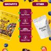 Growfitz 25g High Protein Oats 800 Gram, Pack of 4 | Dark Chocolate Oatmeal | 17g Fiber, No Sugar, With Almonds, Raisin, Pumpkin and Chia Seeds & Healthy Fats | Super Rolled Oats | Breakfast Cereals view 3
