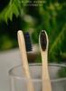 Akioh Bamboo Toothbrush for Adults | Manual, Charcoal Activated Soft Bristles, Identification Marks, Biodegradable, Anti-Bacterial, Eco-friendly, Pack of 3 view 4