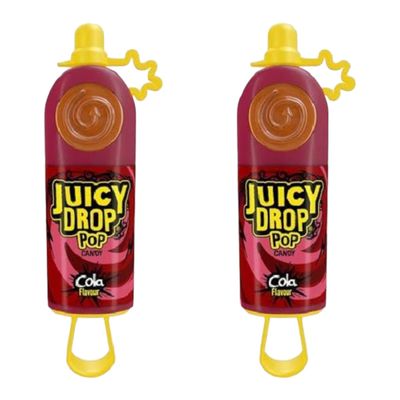 Bazooka Juicy Drop Pop, Sweet & Sour Candy, Cola Flavor, 52g (Pack of 2)