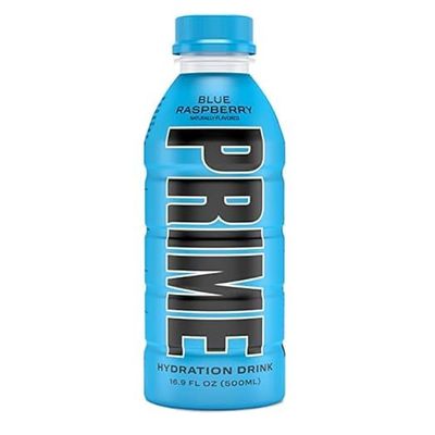 Prime Hydrating Sports Drink Blue Raspberry Flavour 500ml  Electrolytes, Zero Sugar, Low Calorie, Coconut Water, BCAAs, Vitamins, Antioxidants, Caffeine-Free