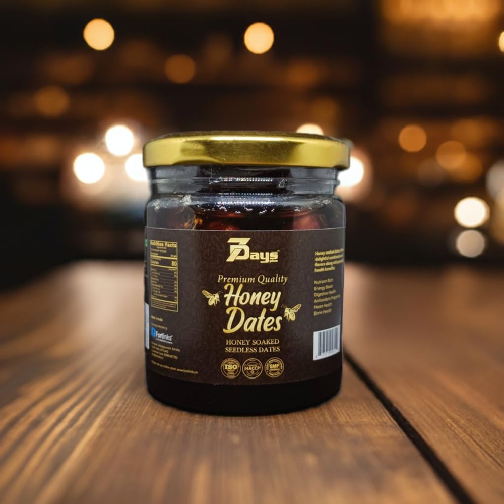 7days Plus Pure Honey Dates | Kerala's No.1 Honey Brand with No Sugar Adulteration | Fitness & Health | Natural Immunity Booster | Rich in Antioxidants I 250 gm
