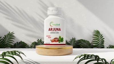 AayuHeal Arjuna Extract Tablets  60 Tablets | Heart Health Support | Natural Blood Pressure & Cholesterol Management | Ayurvedic Cardiovascular Wellness