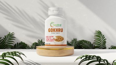 AayuHeal Gokhru Extract Tablets  60 Tablets | Natural Urinary & Kidney Support | Boosts Vitality & Muscle Strength | Ayurvedic Wellness Supplement