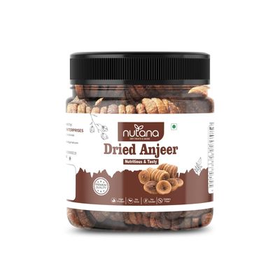 NUTANA DRY FRUITS & MORE Dried Anjeer/Figs | Rich in Fiber, Calcium & Iron | Healthy & Nutritious Dry Fruit | Ideal for Snacking, Gifting & Dieting 500g