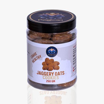 MAISHWARI Wholesome Jaggery & Oats Cookies | No Refined Sugar | High-Fiber Healthy Snack | Natural, Guilt-Free Treat for All Ages (250 Gm)