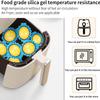 Veemok 6 Pcs Reusable Silicone Air Fryer Liners  Non-Stick, Heat-Resistant Round Basket Trays with Handles | Oven & Microwave Safe | Dishwasher Friendly | Multicolor Cooking Accessories Set view 4