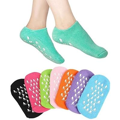 AMAMU ENTERPRISE Moisturizing Spa Gel Silicone Socks with Vitamin E & Natural Oils Crack Heel Repair & Foot Care Socks for Men & Women (1 Pair)