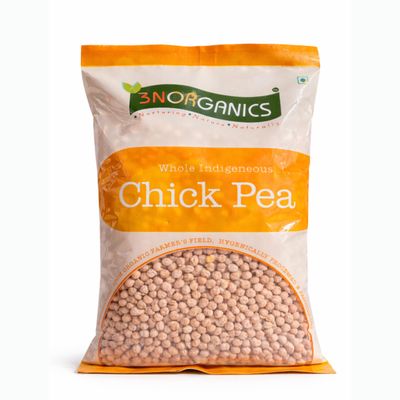 3N ORGANICS White Chickpea - 500gm | Kabuli Chana | Chole | Naturally Protein-Rich, Unpolished Organic Chickpeas