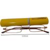 Pen Style Reading Glasses for Men & Women +1.00 to +3.00 Slim Pocket Readers with Aluminum Case & Cleaning Cloth Compact Lightweight Unisex Eyeglasses (Gold, Brown, Grey) (GOLD, 2, Diopters) view 3