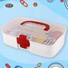 ALTRICITY Portable First Aid Box with Transparent Lid & Detachable Tray  3 Compartments for Organized Storage view 2