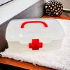 ALTRICITY Portable First Aid Box with Transparent Lid & Detachable Tray  3 Compartments for Organized Storage view 4