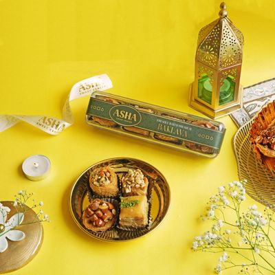 ASHA SWEETS Baklava Assorted Sweets (Pack Of 4 X 100 Grams)| Made with Pure Ghee |Premium Sweets Perfect for Gifting and Snacking| Turkish Delight Made With Fresh Ingredients
