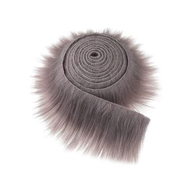 ATORSE Faux Fur Fabric Costume Shaggy Fur Patches Fabric for Party Clothing Holiday Grey