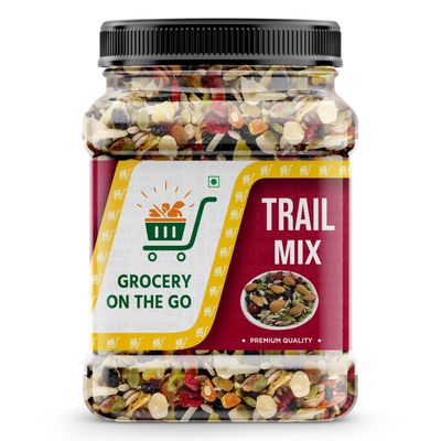 GROCERY ON THE GO Trail Mix - Daily Health Mix, Healthy Trail Mix With Dry Fruits Nuts Seeds 10+in 1 Healthy Snack Assorted Nuts Almonds, Cashews, Apricots, Pistachios, Amla, Raisins, Dry Dates | 1kg