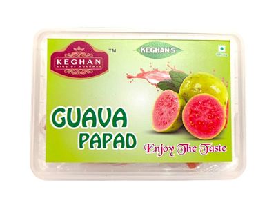 KEGHAN Guava Papad Sweet & Tangy Peru Candy Cubes, Chatpata Amrud Slice Bar, Real Guava Pulp Toffee (200 Gram)