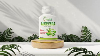 AayuHeal Aloe Vera Extract Tablets 60 Tablets | Natural Digestive & Skin Health Support | Herbal Supplement for Detox, Hydration & Immunity