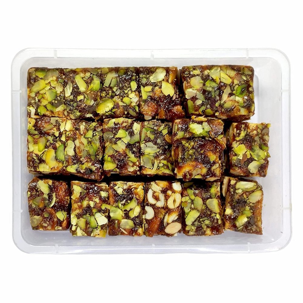 ORGANIC UNCLE Dry Fruits Chikki | Premium Crunchy & Nutty Snack | Made with Jaggery & Mixed Nuts | No Preservatives, No Artificial Flavors | Healthy & Delicious Energy Bar 500g (500G, Almond)