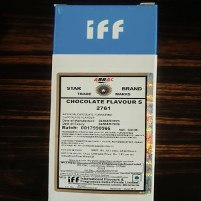 IFF Chocolate Flavour Essence | Premium Food Flavouring for Cakes, Ice Creams, Chocolates, Cookies, Milkshakes & Desserts | 500ml Concentrated Chocolate Essence for Baking & Cooking