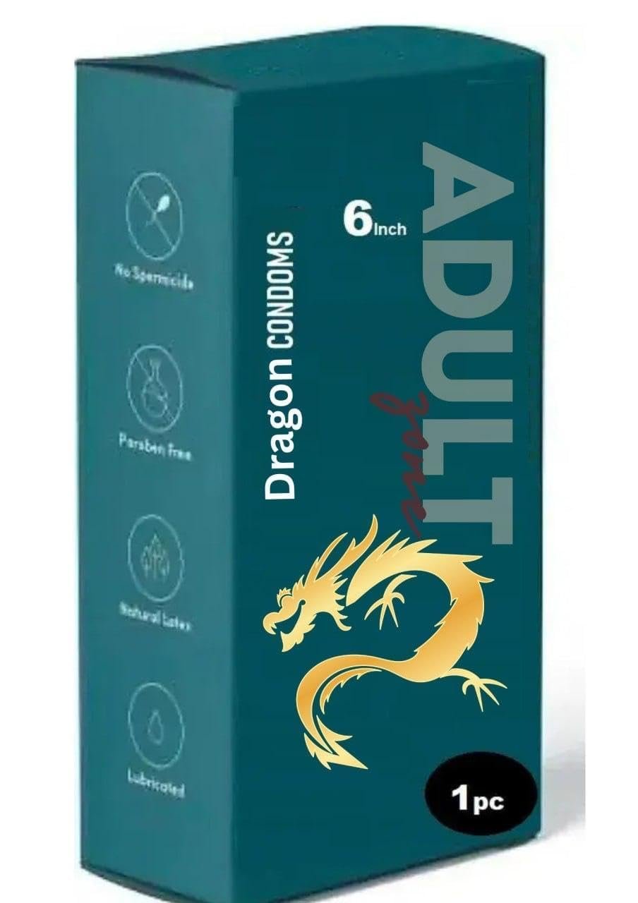 Adult Zone Drag-on six-Inch Condoms for Men | Latex, Lubricated, Comfortable & Safe Protection