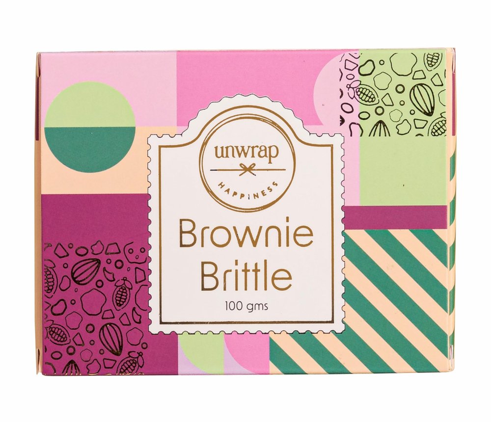 Unwrap Happiness Brownie Brittle| Chocolate Dipped Dry Fruits | Chocolate Coated Brownie Butter Cookie | Any Time Snack | Appropriate Gift For Kids |100 Grams