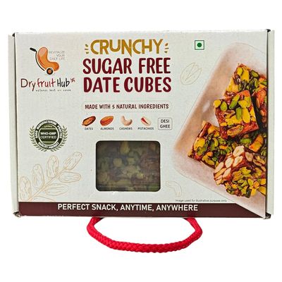 DAILY NUTS Crunchy Date Cubes 1Kg I Sugar Free Dates Barfi Made with Dates, Pista, Cashews, Almonds, and Pure Ghee I Dry Fruits Nuts | Energy Booster | Fresh And Tasty Healthy Snacks