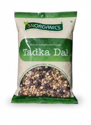3N ORGANICS Tadka Dal - 500gm, Ready to Cook Indian Lentil Curry, Traditional Arhar Moong Dal Mix, Spiced Protein Rich Pulses, Authentic Desi for Lunch Dinner Daily Meals with Natural Flavors