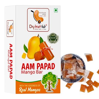 DAILY NUTS Aam Mango papad Toffee 400gm Fruit Snacks Dried Mango Candy (Bite-Sized, Real Mango Pulp Candy),Dried Mango Papad,