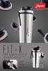 2heet Premium FIT-X 1000ml Stainless Steel Gym Shaker Bottle with Carrying Strip & Leakproof Lid Matte Silver Coated, Food Grade Steel, Rounded Base, Stylish Cap (1000ML) view 2