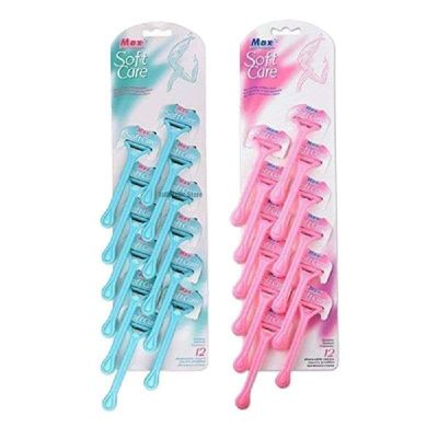 DEPOFF Max Soft Care Razor 12 PCS SET Max Soft Care Disposable Razor For Men And Women Max Soft Care Disposable (12PCS)