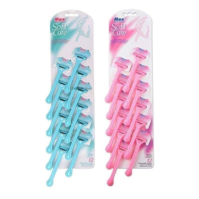 DEPOFF Max Soft Care Razor 12 PCS SET Max Soft Care Disposable Razor For Men And Women Max Soft Care Disposable (12PCS)