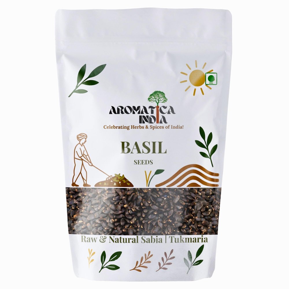 Aromatica India Organic Basil Seeds 500gm