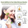 2025 Facial Massager Jade Roller & Gua Sha Tool Natural Himalayan Stone For Face Neck Healing Skin Wrinkles & Ice Massager With T Shape Gold Energy Beauty Bar Electric Vibration Facial Massage Combo Offer . view 3