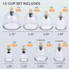 12 Cups Set for Cellulite Cupping Massager Holistic Wellness Solution view 4
