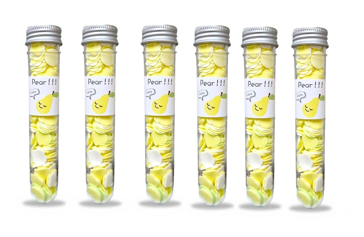Cursive, Trendy Paper Soap Strips For Travel Essential For Women Men Kids -Travel Accessories Dissolvable Sheets For Hand Wash -Tube (Pack of 6, Pear)