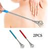 2-Pack Extendable Back Scratcher Stick (Pink & Blue) | Stainless Steel Telescopic Itching Tool | Adjustable 22-59cm | Non-Slip Grip & 40g Ultra-Light view 4