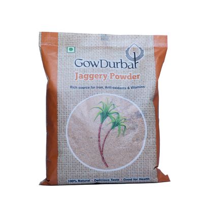 Gowdurbar Jaggery Powder  500g [Pack of 2] | Brown Sugar | Natural & Unrefined Sugarcane Sweetener | Chemical-Free, Quick-Dissolving Jaggery for Tea, Coffee, Sweets & Daily Cooking | Rich in Minerals