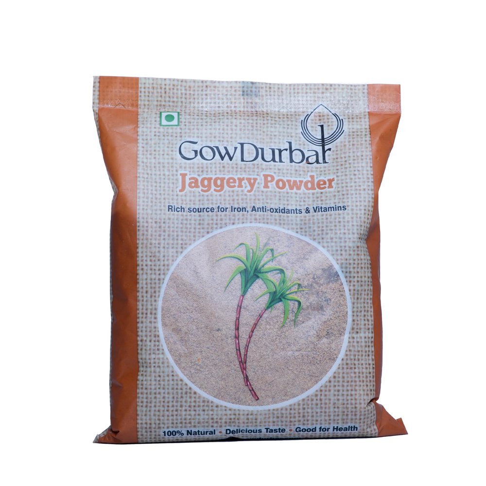 Gowdurbar Jaggery Powder  500g [Pack of 2] | Brown Sugar | Natural & Unrefined Sugarcane Sweetener | Chemical-Free, Quick-Dissolving Jaggery for Tea, Coffee, Sweets & Daily Cooking | Rich in Minerals