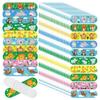 Ahamo Cartoon Bandaids for Kids - 100 Jungle Animal Adhesive Bandages | Waterproof Wound Protection with 10 Assorted Fun Designs | Skin-Friendly for Toddlers & Children view 1