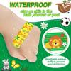 Ahamo Cartoon Bandaids for Kids - 100 Jungle Animal Adhesive Bandages | Waterproof Wound Protection with 10 Assorted Fun Designs | Skin-Friendly for Toddlers & Children view 4