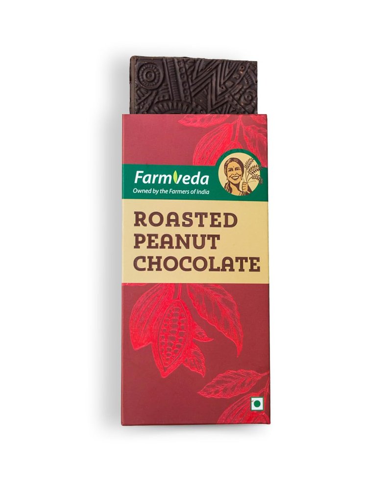 Farm Veda Roasted Peanut Chocolate  Rich in Protein, Healthy Fats & Antioxidants | Smooth, Crunchy & Guilt-Free | 50g (Pack of 2)