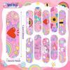 Ahamo Mermaid Cartoon Bandages for Kids - 100pcs Waterproof Adhesive Band-Aids with 10 Cute Designs | Skin-Friendly Wound Protection for Children view 2