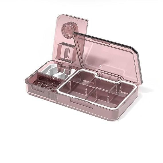 BLISSBORN Pill Cutter, Pill Crusher, Pill Splitter, 3 in 1 Multi-Functional Pill Cutter, Portable Travel Small Pill Box Case Holder, Purse Medicine Container for Cutting Vitamins Tablets (Pack Of 1)
