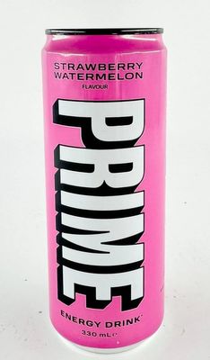 Prime's Energy Drink Refreshing Beverage with a Burst of Strawberry Watermelon, Naturally Flavored, 330 ml
